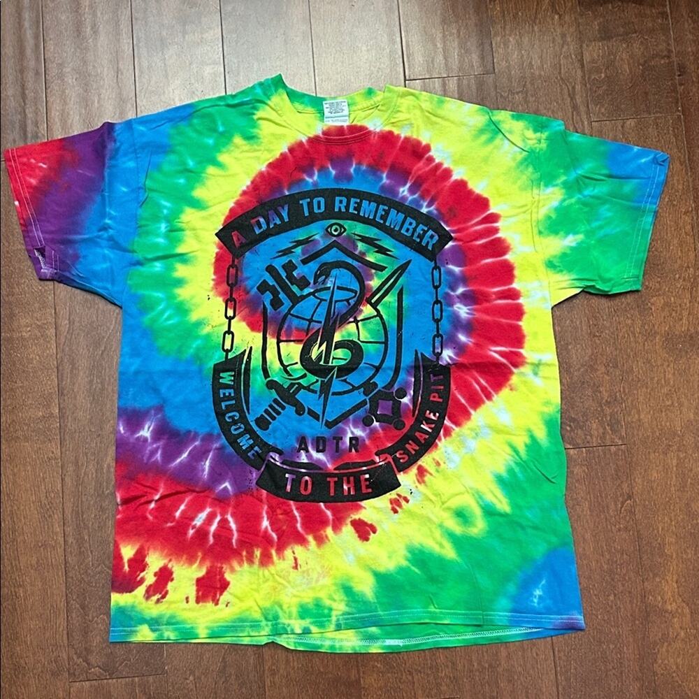 A Day to Remember Multicolor Tie-Dye Band T-Shirt, Size XL, NWOT